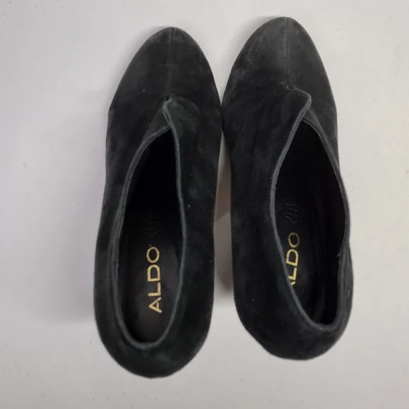 Black Suede Aldo "Tallo Shooties" l Stiletto l Size 8.5 l Genuine Leather - Picture 10 of 12